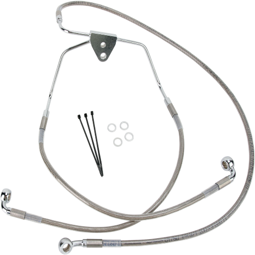 DRAG SPECIALTIES Brake Line - Front - +8" - Stainless Steel - FL Touring '08-'13 - 620085-8