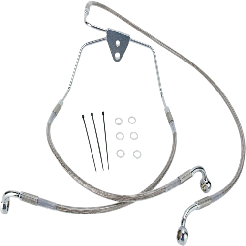 DRAG SPECIALTIES Brake Line - Front - +6" - Touring - FL '96-'07 - Stainless Steel - 660411-6