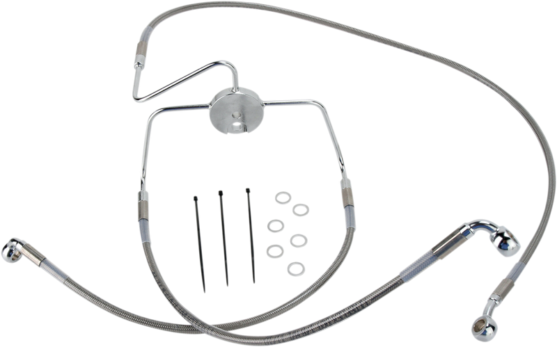 DRAG SPECIALTIES Brake Line - Front - +2" - Stainless Steel - FL '94-'06 - 644410-2