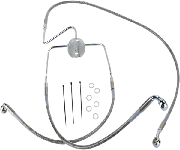 DRAG SPECIALTIES Brake Line - Front - +8" - Stainless Steel - FL '94-'07 - 644410-8