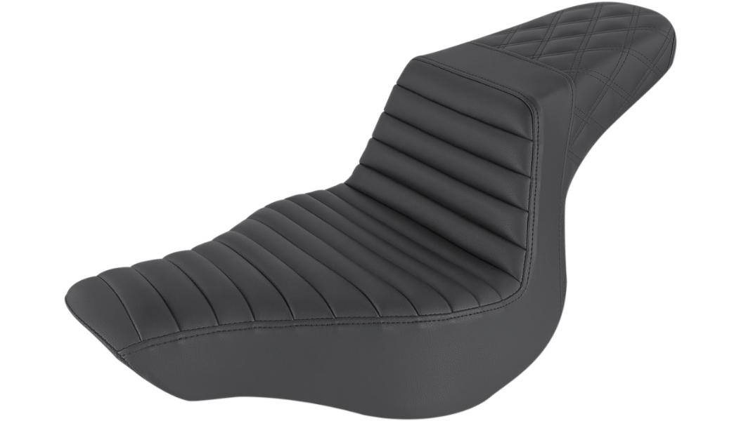 SADDLEMEN Step Up Seat - Tuck and Roll/Lattice Stitched - Black '13-'17 Breakout FXSB 813-27-176 - PartsOutlet.com.au