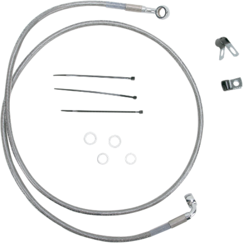 DRAG SPECIALTIES Brake Line - Front - +8" - Stainless Steel - Softail '99-'07 - 640210-8