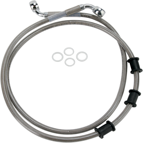 DRAG SPECIALTIES Brake Line - Front - +8" - Stainless Steel - FL '08-'14 - 680219-8