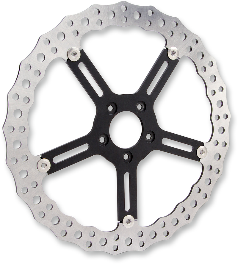 ARLEN NESS 15" JAGGED BIG BRAKE ROTORS, HUB MOUNT - '00-'05 DYNA / '00-'14 SOFTAIL - RIGHT - 02-992