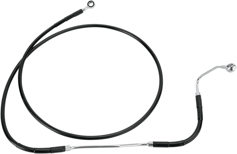 DRAG SPECIALTIES Brake Line - Front - Black - +2" - ABS - FL '09-'13 - 691182-2BLK
