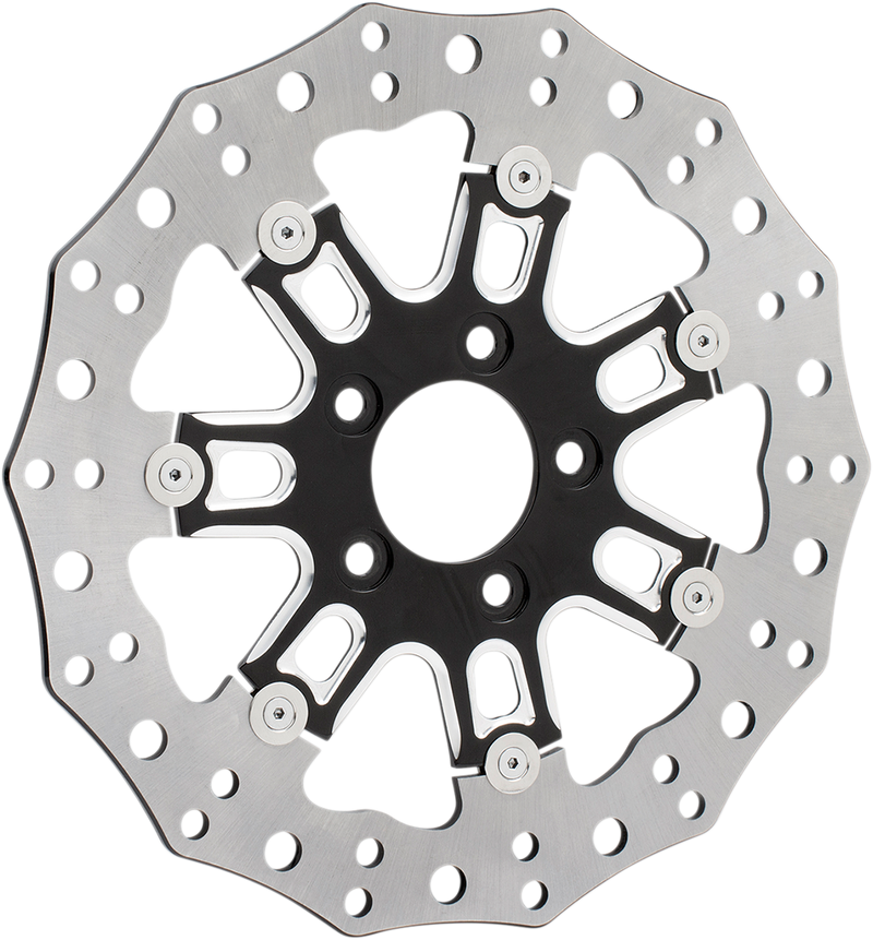 ARLEN NESS Front Rotor - 7-VALVE BRAKE ROTORS, BLACK - 11.8" - Harley-Davidson '06-'17 - 33-10301-202