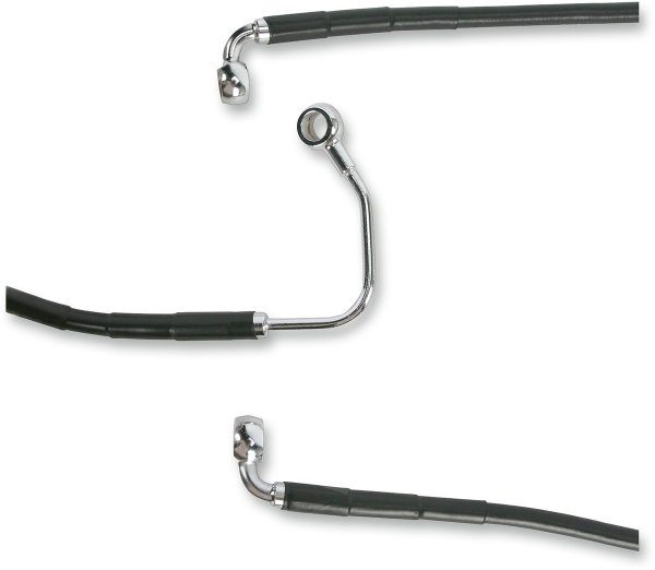 DRAG SPECIALTIES Brake Line - Lower Mid - ABS - Black - Harley-Davidson 2009-2013 - 54-1/2" / 16-5/8" - 691183-BLK