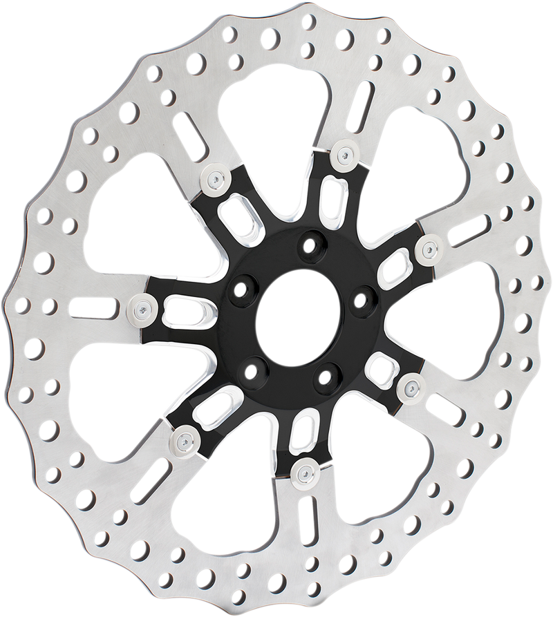 ARLEN NESS Front Rotor - 14" 7-VALVE BRAKE ROTORS, BLACK - FL '08-'16 - 33-10301-203