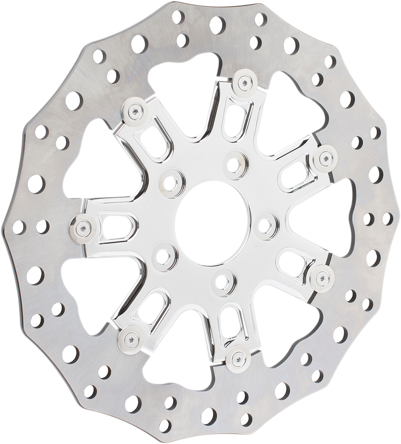 ARLEN NESS Front Rotor - 7-VALVE BRAKE ROTORS, CHROME - 11.8" - Harley-Davidson '06-'17 - 33-10302-202