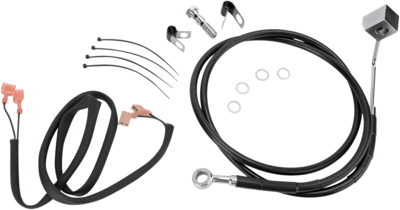 DRAG SPECIALTIES Brake Line - Rear - Black - Softail '87-'99 - 49-7/16" - 640220-BLK