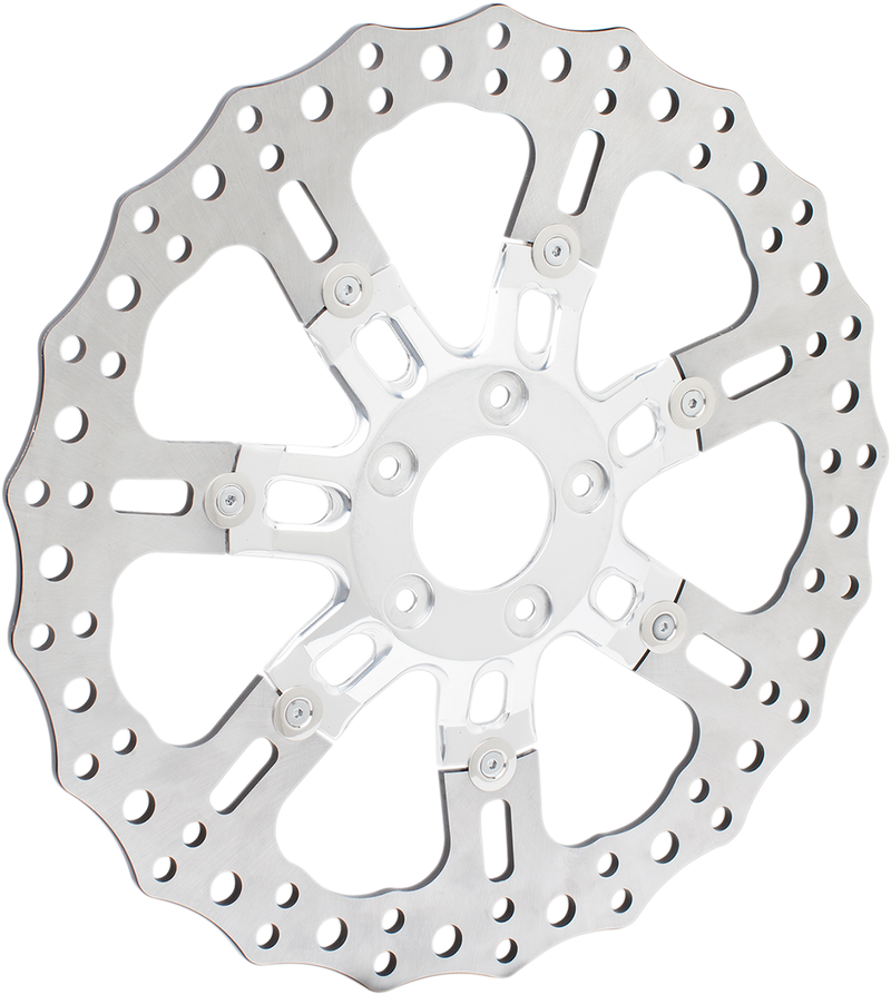 ARLEN NESS Front Rotor - 14" 7-VALVE BRAKE ROTORS, CHROME - FL '08-'16 - 33-10302-203