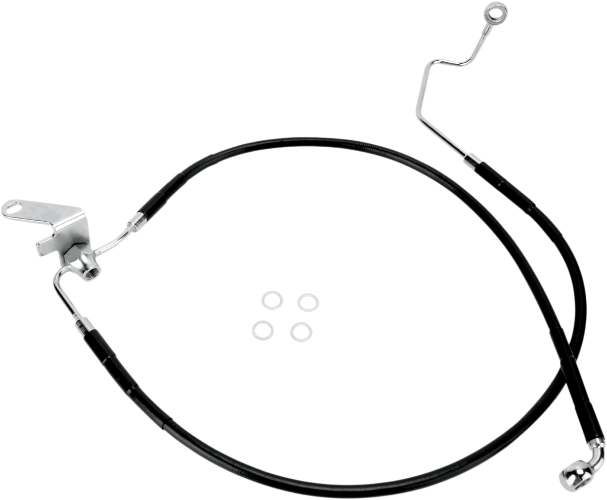 DRAG SPECIALTIES Brake Line - Rear - Black - +3" - Softail '04-'06 - 640223-3BLK