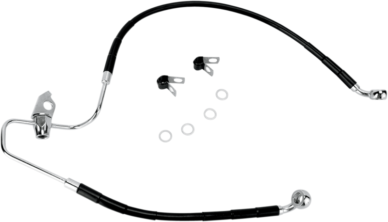 DRAG SPECIALTIES Brake Line - Rear - Black - 42-3/8" - FL '05-'07 - 640229-BLK