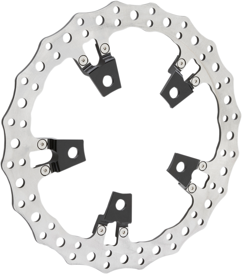 ARLEN NESS 14" JAGGED BIG BRAKE ROTORS, '14-'24 FLT SPOKE MOUNT - LEFT - 02-950