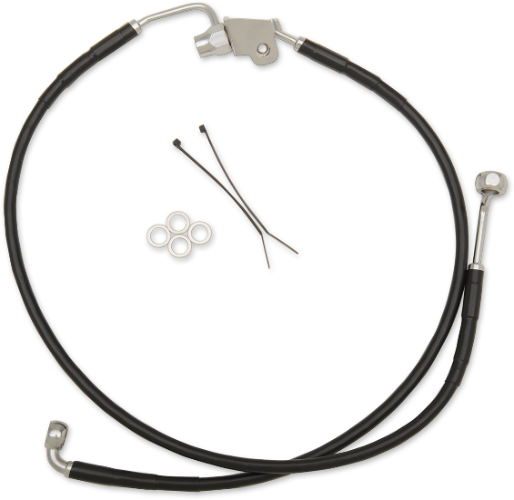 DRAG SPECIALTIES Brake Line - Rear - Black - Harley-Davidson 2008 - 20" / 25" 640240B