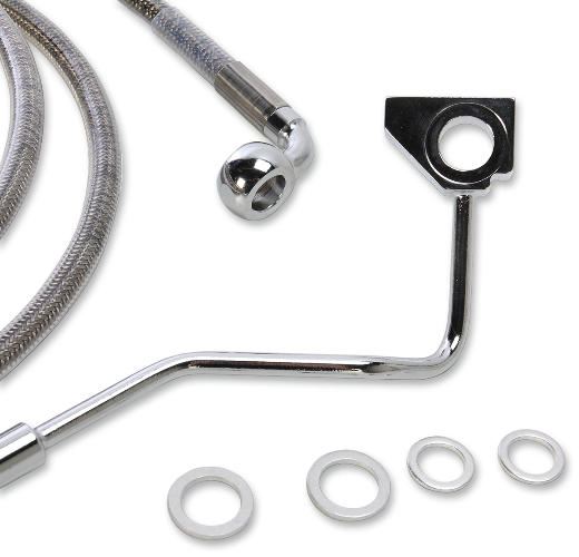 DRAG SPECIALTIES Brake Line - Front - +6" - Stainless Steel - FL '15-'22 - 615220-6