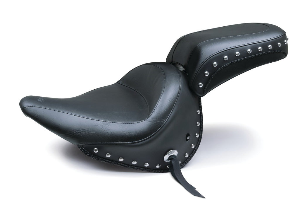 MUSTANG Wide Studded Deluxe Solo Seat - Harley-Davidson 2005-2017 - Softail Heritage 76231 - PartsOutlet.com.au