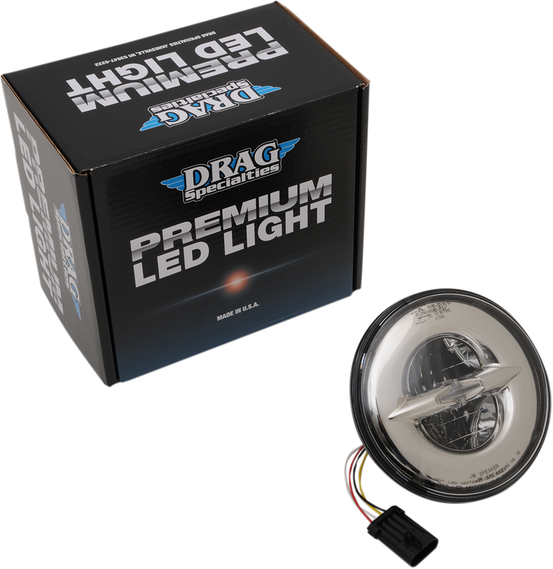 DRAG SPECIALTIES 7" Reflector-Style LED Headlamp - 14-21 Dresser - Chrome - FL '84-'22 - 0555854