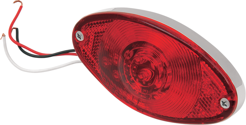 DRAG SPECIALTIES Taillight - Cat Eye - Ultra Thin - Red Lens 160634 - PartsOutlet.com.au