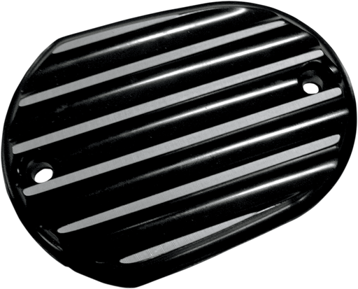 JOKER MACHINE Master Cylinder Cover - Brake - Front - Finned - BLACK / SILVER - '06-'22 XL - 10-380B - PartsOutlet.com.au