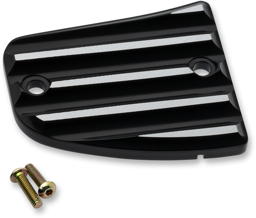 JOKER MACHINE Master Cylinder Cover - Finned - Black/Silver - Indian Scout 2015-2023 - 30-380-2 - PartsOutlet.com.au