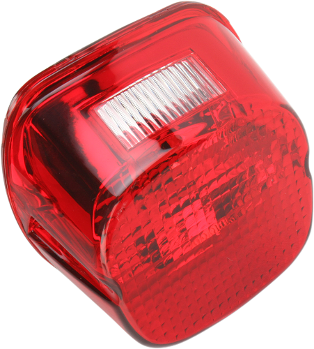 DRAG SPECIALTIES Laydown Taillight Lens - Harley-Davidson 2001-2024 - Red 12-0411C - PartsOutlet.com.au