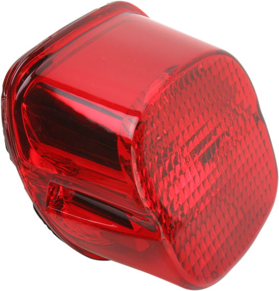 DRAG SPECIALTIES Taillight Lens - Bottom Tag Window - Harley-Davidson 2003-2024 - Red 12-0411D - PartsOutlet.com.au