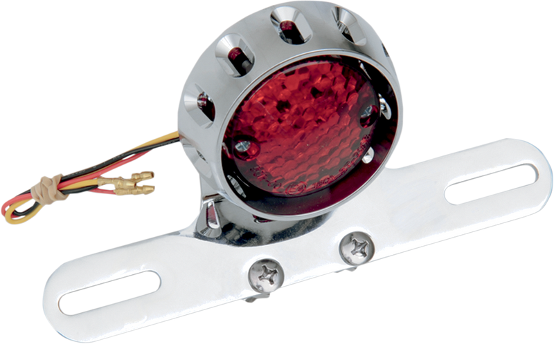 DRAG SPECIALTIES Taillight/License Plate Mount - Chrome L24-0437ACRLEDE - PartsOutlet.com.au