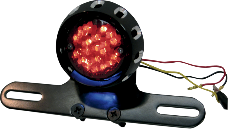 DRAG SPECIALTIES Taillight/License Plate Mount - Black L24-0437ABRLEDE - PartsOutlet.com.au