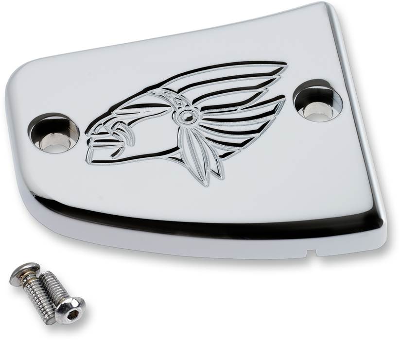 JOKER MACHINE Master Cylinder Cover - Warrior - Chrome - Indian Scout 2015-2023 - 30-382-3 - PartsOutlet.com.au