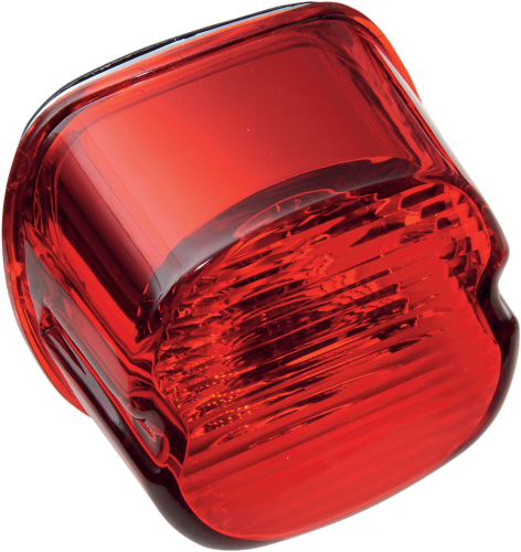 DRAG SPECIALTIES Laydown Taillight Lens - Harley-Davidson 1999-2003 - Red 12-0416A - PartsOutlet.com.au