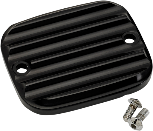 JOKER MACHINE Master Cylinder Cover - Brake - Front - Finned - Black - Harley-Davidson 1996-2009 - 951019-1 - PartsOutlet.com.au