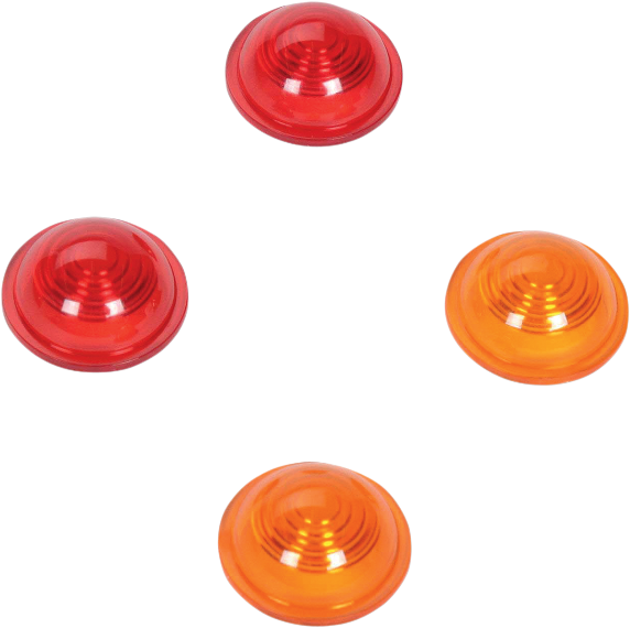 DRAG SPECIALTIES Mini-Bullet Lens Kit - Amber/Red 20-6592-A/R - PartsOutlet.com.au