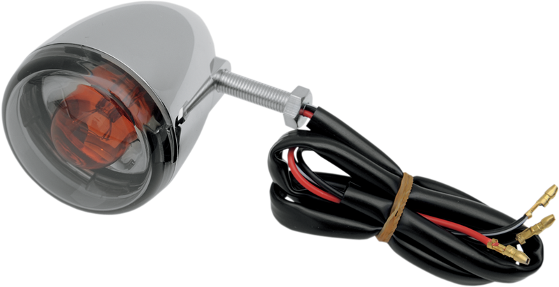 DRAG SPECIALTIES Universal Turn Signal Light - Rear - Chrome with Smoke Lens L12-0232RDC/M - PartsOutlet.com.au