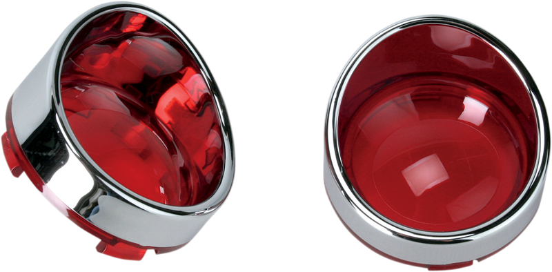 DRAG SPECIALTIES Visor-Style Bezel/Lenses - Red L22-6828R - PartsOutlet.com.au
