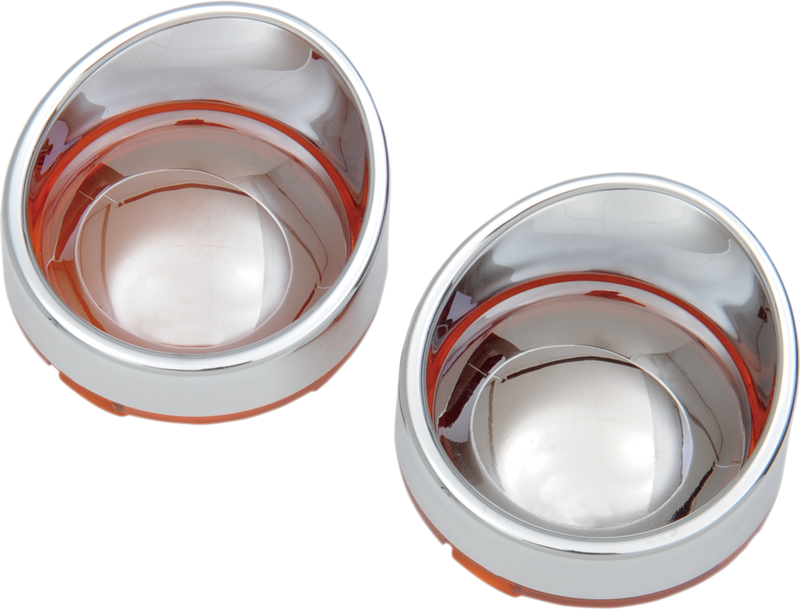 DRAG SPECIALTIES Visor-Style Bezel/Lenses - Amber/Mirror L22-6828AC - PartsOutlet.com.au