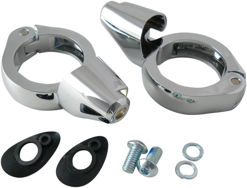 DRAG SPECIALTIES Turn Signal Mount - 49mm - Chrome 77855C - PartsOutlet.com.au