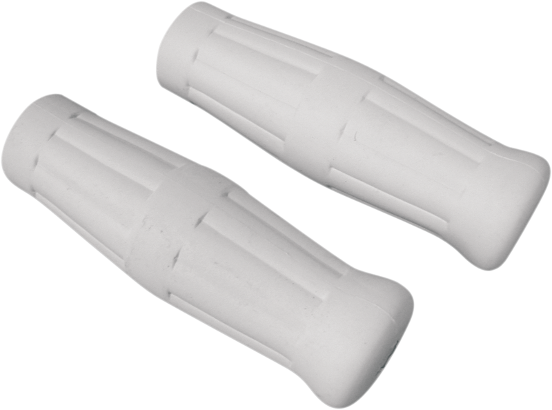 JOKER MACHINE Grips - Radial - Rubber - White - Harley-Davidson 1980-2020 - 03-61W - PartsOutlet.com.au