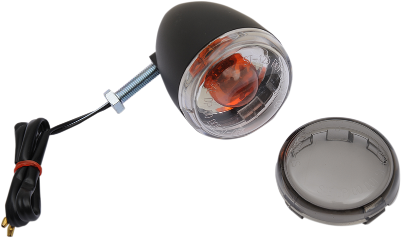 DRAG SPECIALTIES Universal Rear Turn Signal 1156 - Black/Smoke Lens L12-0232BR/M - PartsOutlet.com.au