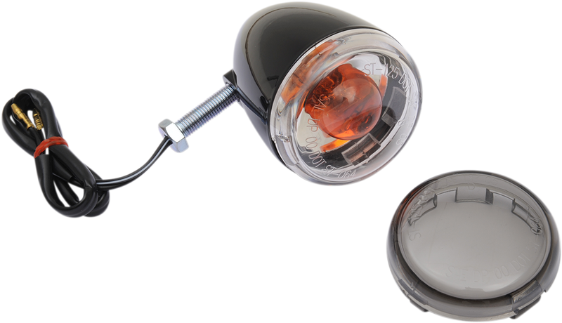 DRAG SPECIALTIES Universal Rear Turn Signal 1156 - Black/Smoke Lens L12-0232RB/M - PartsOutlet.com.au