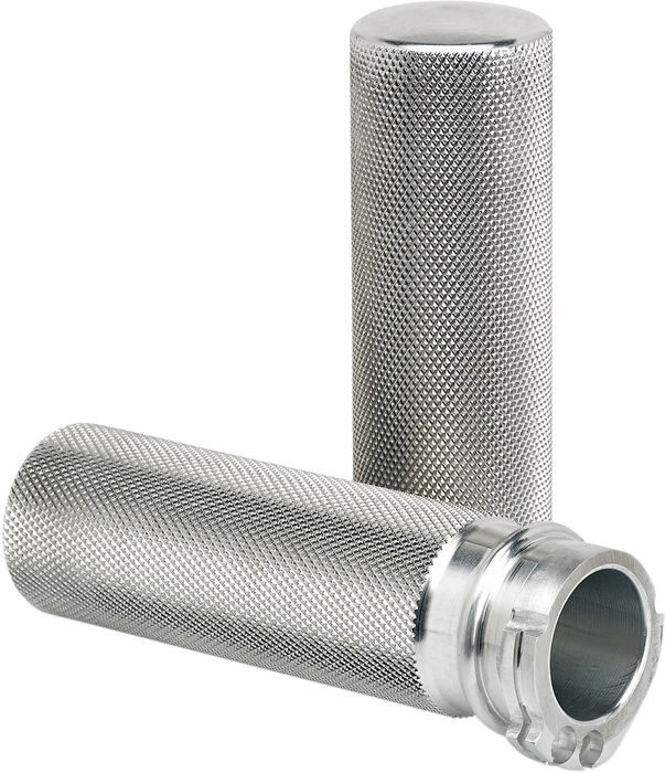 JOKER MACHINE Grips - Knurled - Cable - Raw - Harley-Davidson 1982-2022 - 03-93-4 - PartsOutlet.com.au