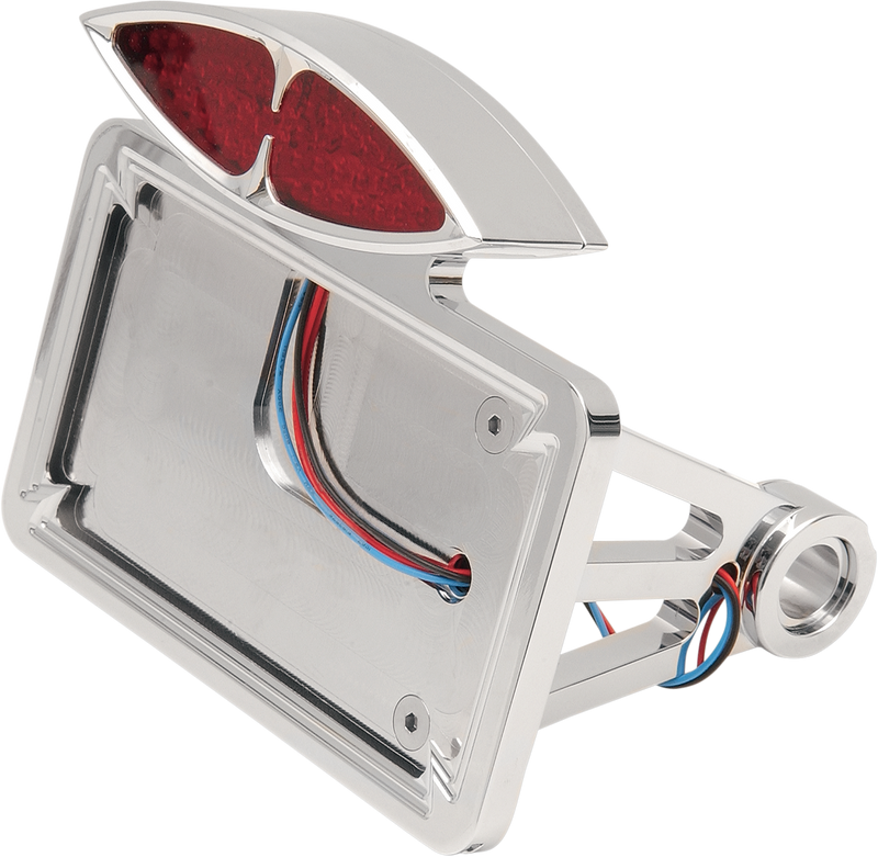 DRAG SPECIALTIES Taillight/License Plate Mount - Flat - Harley-Davidson 1986-1999 - Horizontal 76385 - PartsOutlet.com.au