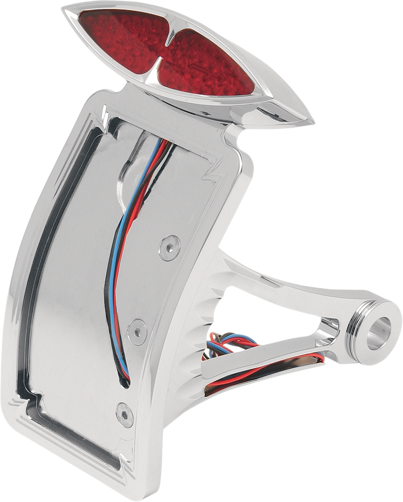 DRAG SPECIALTIES Taillight/License Plate Mount - Curved - Harley-Davidson 1986-1999 - Vertical 76387 - PartsOutlet.com.au