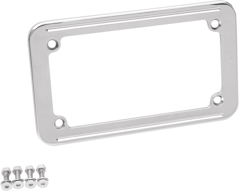 DRAG SPECIALTIES License Plate Frame - Chrome 083028 - PartsOutlet.com.au