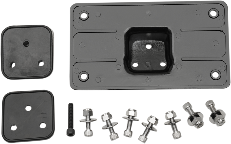 DRAG SPECIALTIES Fender License Plate Mount - 7" Black - Harley-Davidson '55-'19 - 090204
