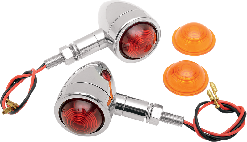 DRAG SPECIALTIES Mini-Bullet Light Kit - 2-1/2" Amber/Red - 20-65921