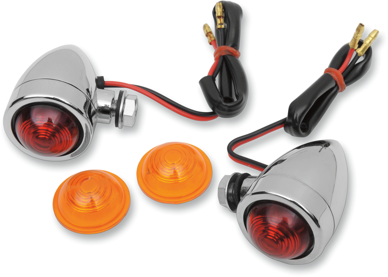 DRAG SPECIALTIES Mini-Bullet Light Kit - 2-1/2" Amber/Red - 20-6592H