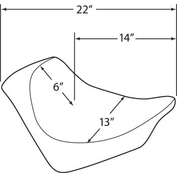 DRAG SPECIALTIES EZ-Solo Seat - Smooth - Vinyl - 22" - Softail 18+ - 0802-1148