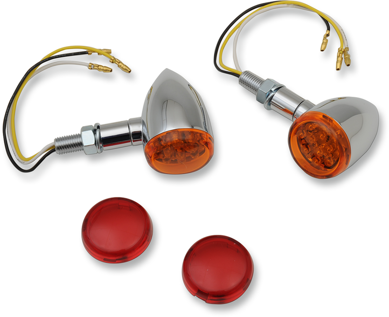 DRAG SPECIALTIES LED Marker Lights - 2-3/8" Chrome/Amber or Red - 20-6390A/RIQ