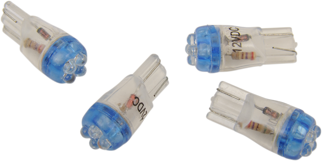 DRAG SPECIALTIES Mini Wedge LED Bulbs - Blue T10-4LEDL-HC